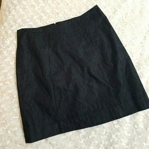 Loft dark denim skirt